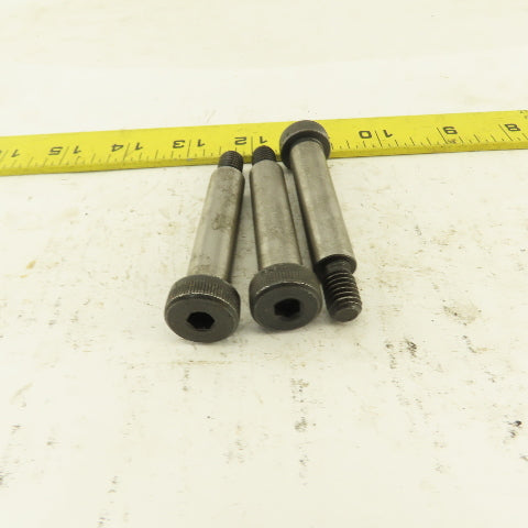1/2" Shoulder Dia. X 2-1/4" Length 3/8-16 Hex Socket Shoulder Bolt Lot Of 3