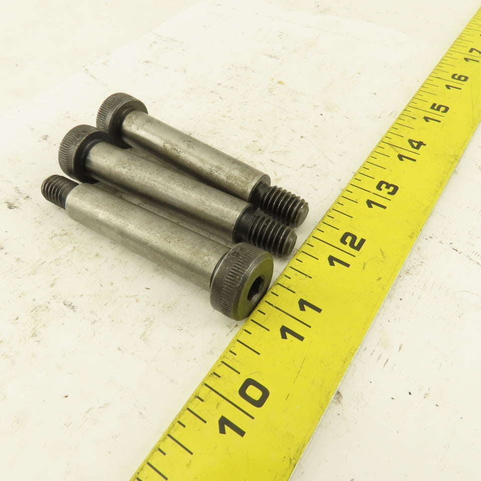 1/2" Shoulder Dia. X 2-1/4" Length 3/8-16 Hex Socket Shoulder Bolt Lot Of 3