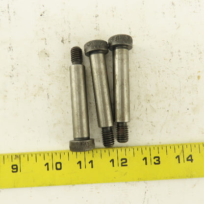 1/2" Shoulder Dia. X 2-1/4" Length 3/8-16 Hex Socket Shoulder Bolt Lot Of 3