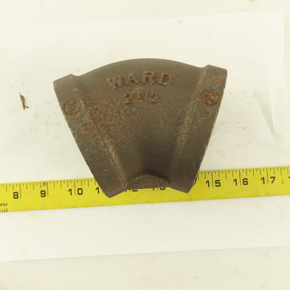 Ward 2-1/2" NPT Class 150 Malleable Iron 45° Elbow Black Pipe Fitting USA