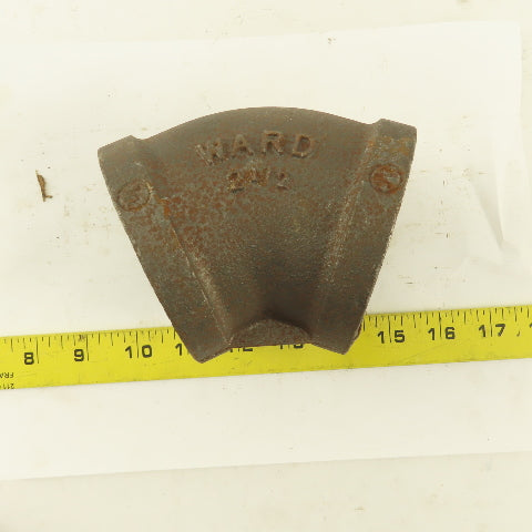 Ward 2-1/2" NPT Class 150 Malleable Iron 45° Elbow Black Pipe Fitting USA