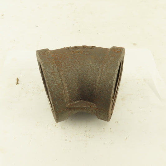 Ward 2-1/2" NPT Class 150 Malleable Iron 45° Elbow Black Pipe Fitting USA