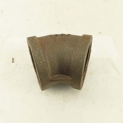 Ward 2-1/2" NPT Class 150 Malleable Iron 45° Elbow Black Pipe Fitting USA