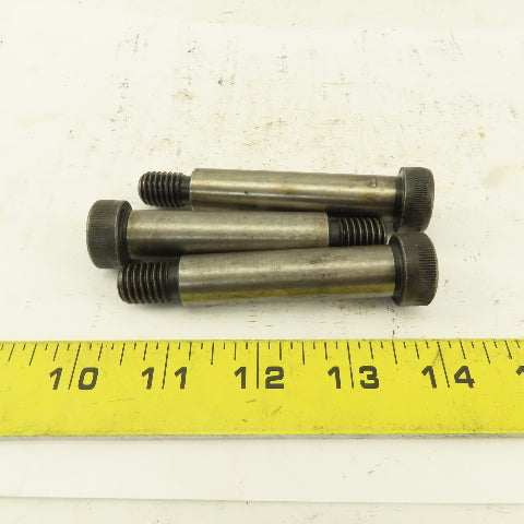 1/2" Shoulder Dia. X 4-1/4" Length 3/8-16 Hex Socket Shoulder Bolt Lot Of 3