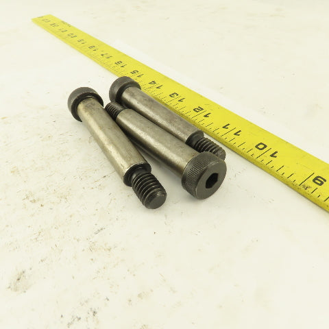 1/2" Shoulder Dia. X 4-1/4" Length 3/8-16 Hex Socket Shoulder Bolt Lot Of 3