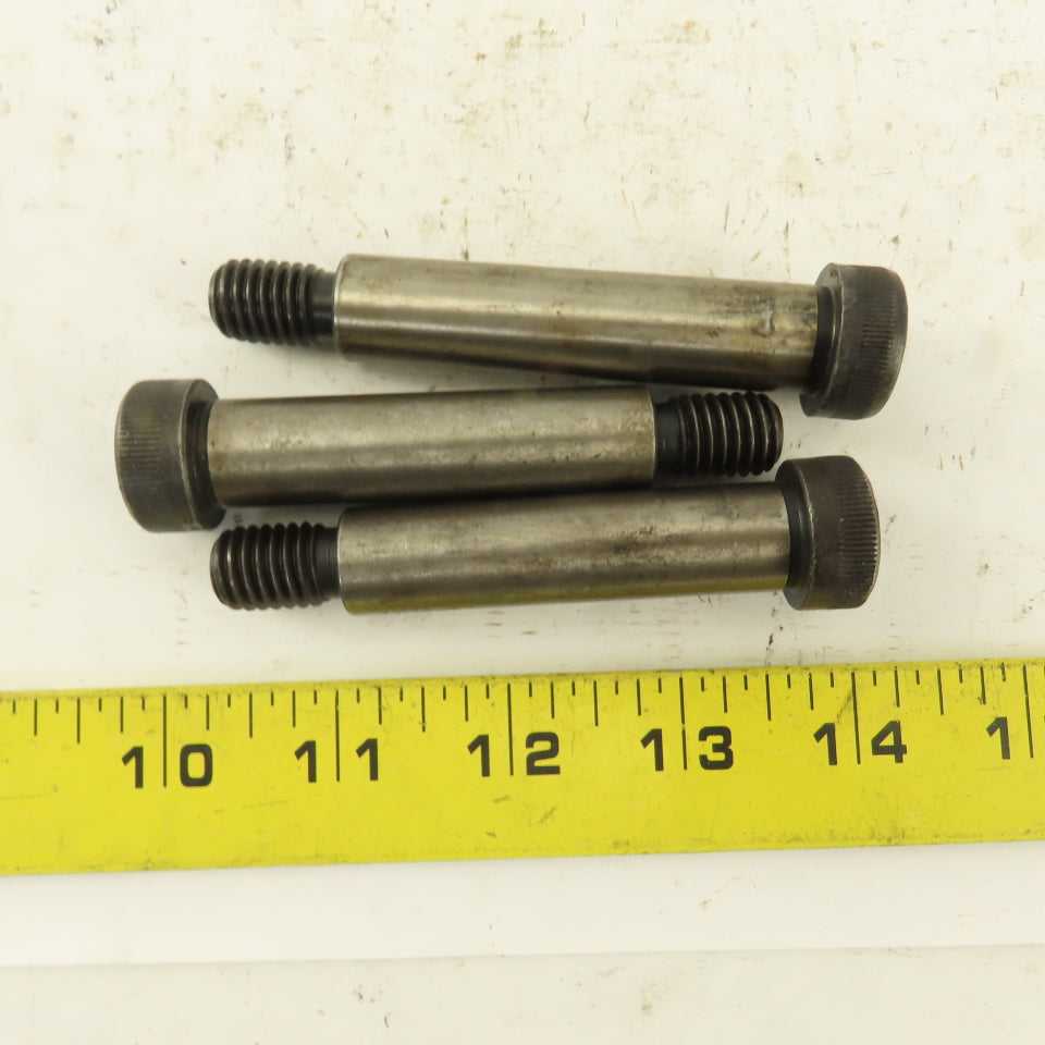 1/2" Shoulder Dia. X 4-1/4" Length 3/8-16 Hex Socket Shoulder Bolt Lot Of 3