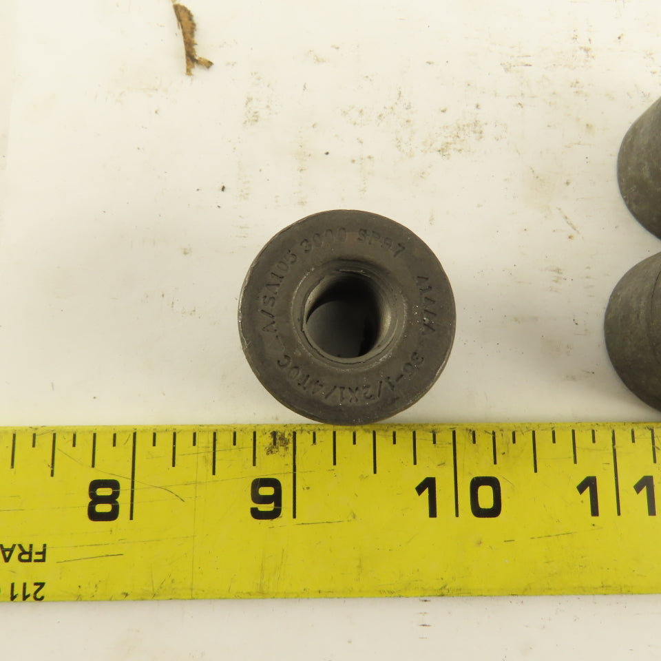 36-1/2 x 1/4" Forged Steel Pipe Coupling Socket Weld 3000# lot of 5