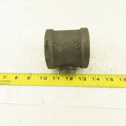 2"x2"x1/2" NPT Malleable Iron Reducing Tee Black Pipe Fitting