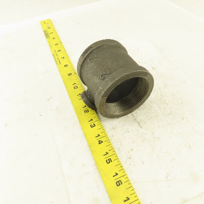 2"x2"x1/2" NPT Malleable Iron Reducing Tee Black Pipe Fitting