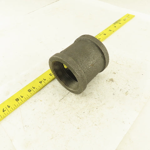 2"x2"x1/2" NPT Malleable Iron Reducing Tee Black Pipe Fitting
