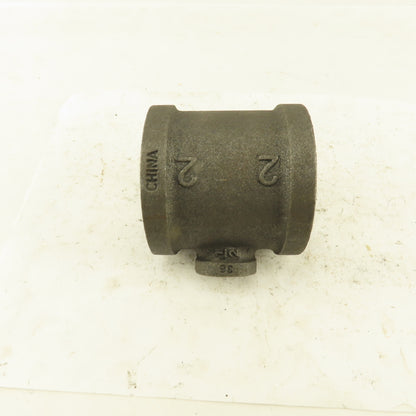 2"x2"x1/2" NPT Malleable Iron Reducing Tee Black Pipe Fitting