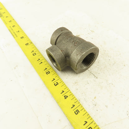 1"x3/4"x3/4" NPT 300 WSP 2000 WOG Malleable Iron Tee Black Pipe Fitting USA