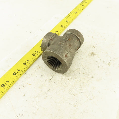 1"x3/4"x3/4" NPT 300 WSP 2000 WOG Malleable Iron Tee Black Pipe Fitting USA