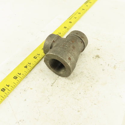1"x3/4"x3/4" NPT 300 WSP 2000 WOG Malleable Iron Tee Black Pipe Fitting USA