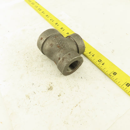 1"x3/4"x3/4" NPT 300 WSP 2000 WOG Malleable Iron Tee Black Pipe Fitting USA