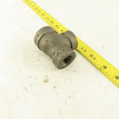 1"x3/4"x3/4" NPT 300 WSP 2000 WOG Malleable Iron Tee Black Pipe Fitting USA