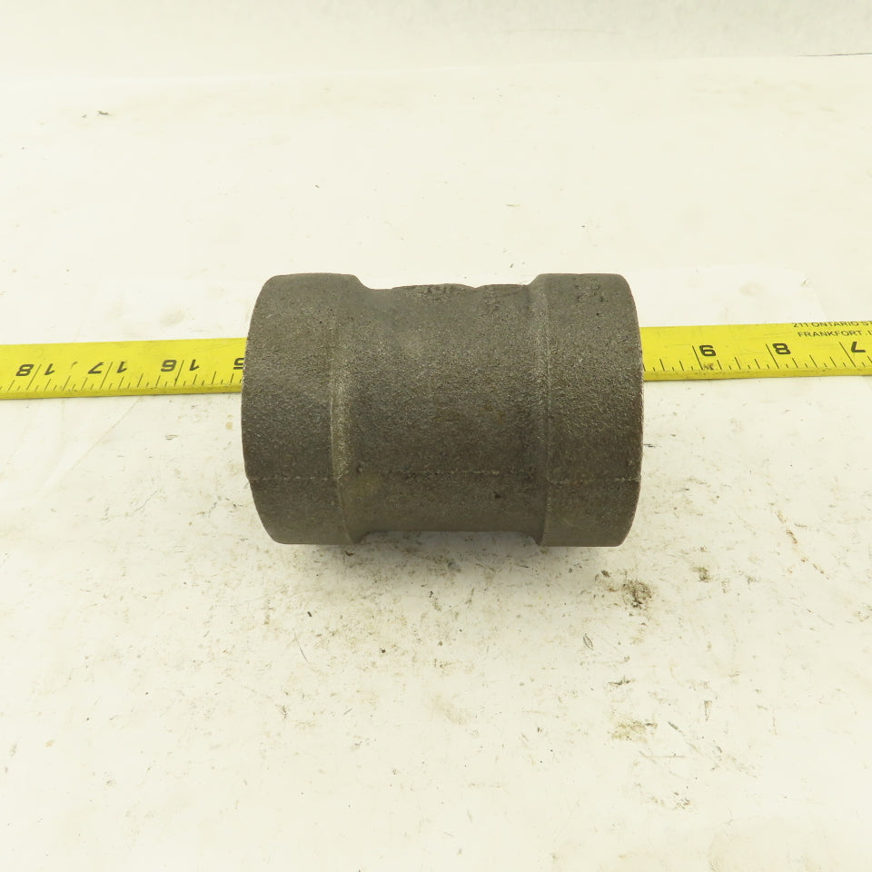 1-1/2"x1-1/2"x 3/4" NPT 300 Malleable Iron Reducing Tee Black Pipe Fitting