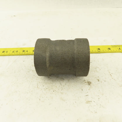 1-1/2"x1-1/2"x 3/4" NPT 300 Malleable Iron Reducing Tee Black Pipe Fitting