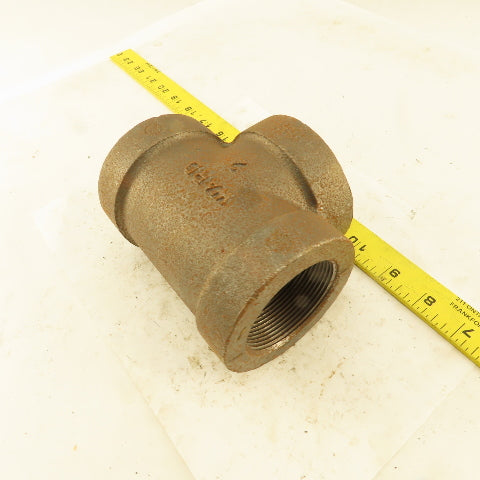Ward 2"x2"x2" NPT 300 Malleable Iron Tee Black Pipe Fitting USA