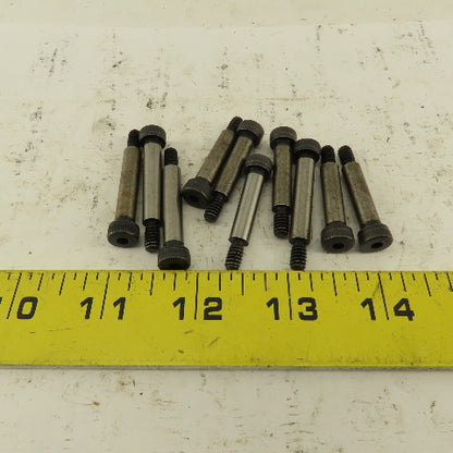 1/4" Shoulder Dia. X 1" Length #10-24 Hex Socket Shoulder Bolt Lot Of 10
