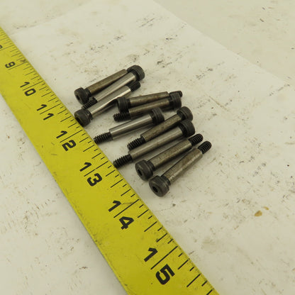 1/4" Shoulder Dia. X 1" Length #10-24 Hex Socket Shoulder Bolt Lot Of 10