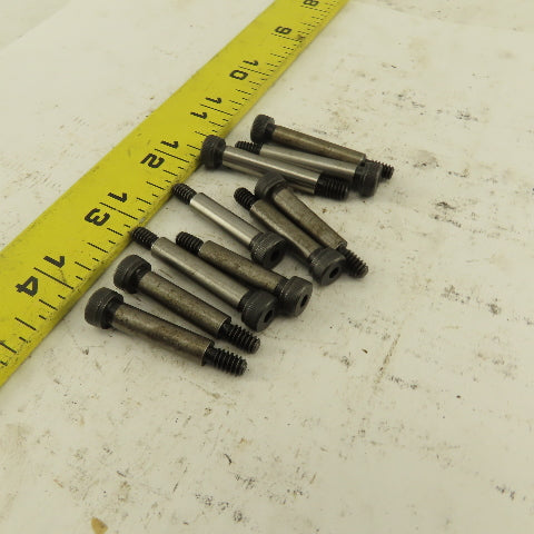 1/4" Shoulder Dia. X 1" Length #10-24 Hex Socket Shoulder Bolt Lot Of 10