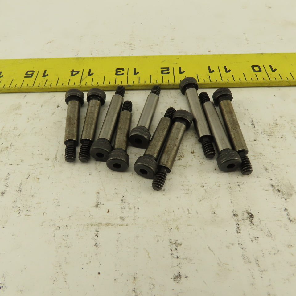 1/4" Shoulder Dia. X 1" Length #10-24 Hex Socket Shoulder Bolt Lot Of 10