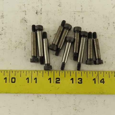 1/4" Shoulder Dia. X 1" Length #10-24 Hex Socket Shoulder Bolt Lot Of 10
