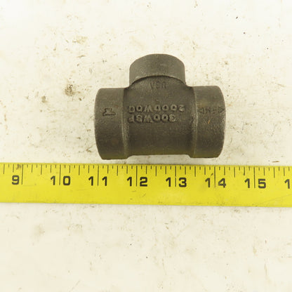 Anvil 3/4"x3/4"x1/2" NPT 300WSP 200WOO Malleable Iron Tee Black Pipe Fitting