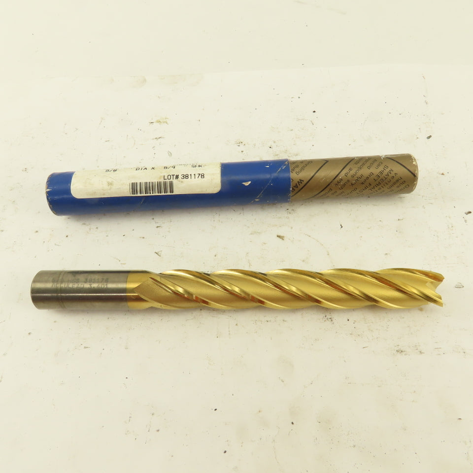 Fastcut 381178 5/8" Cut 4 Flute TiN Coated End Mill
