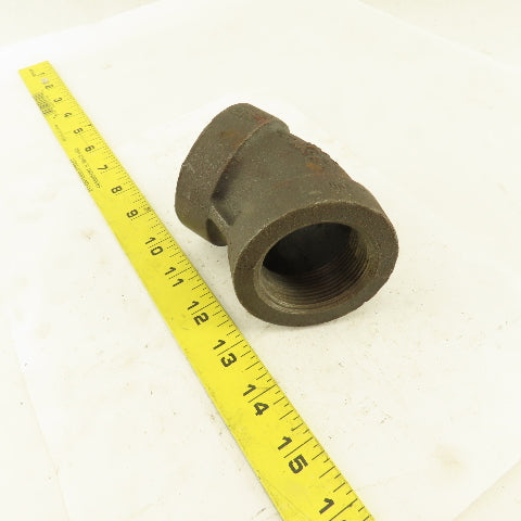 1-1/2"NPT Schedule 80 300WSP Malleable 45° Elbow Black Pipe Fitting USA