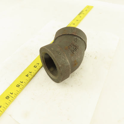 1-1/2"NPT Schedule 80 300WSP Malleable 45° Elbow Black Pipe Fitting USA