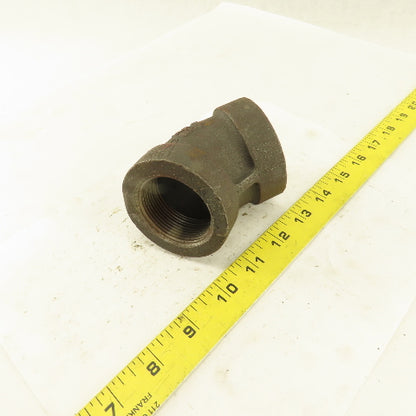 1-1/2"NPT Schedule 80 300WSP Malleable 45° Elbow Black Pipe Fitting USA