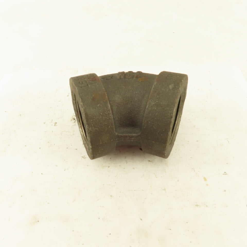 1-1/2"NPT Schedule 80 300WSP Malleable 45° Elbow Black Pipe Fitting USA