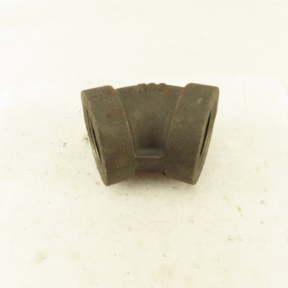 1-1/2"NPT Schedule 80 300WSP Malleable 45° Elbow Black Pipe Fitting USA