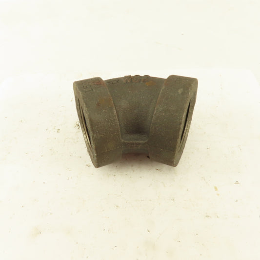 1-1/2"NPT Schedule 80 300WSP Malleable 45° Elbow Black Pipe Fitting USA