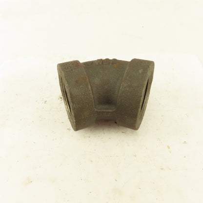 1-1/2"NPT Schedule 80 300WSP Malleable 45° Elbow Black Pipe Fitting USA