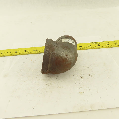 Anvil 2" to 1-1/4 NPT Schedule 40 Malleable 90° Reducing Elbow Black Pipe