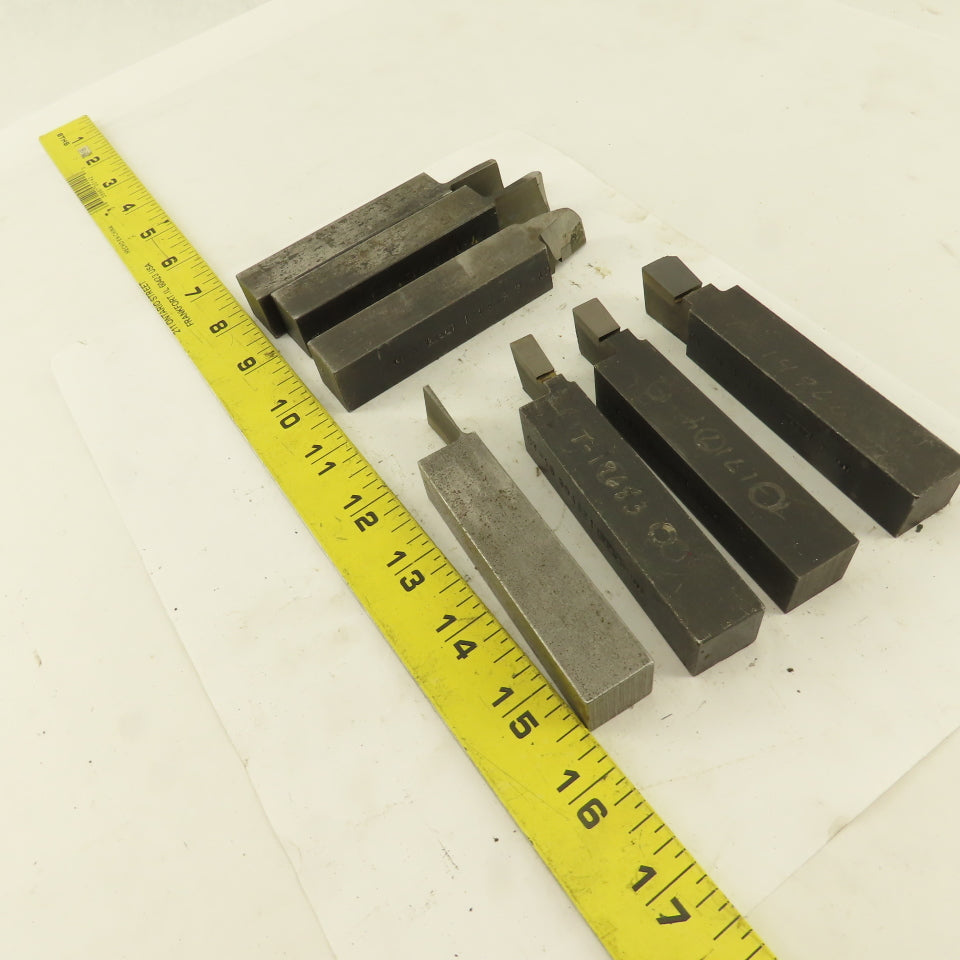3/4" Square Shank Carbide Tip Turning Grooving Parting Bits Lot Of 7