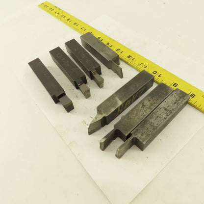 3/4" Square Shank Carbide Tip Turning Grooving Parting Bits Lot Of 7
