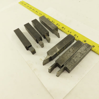 3/4" Square Shank Carbide Tip Turning Grooving Parting Bits Lot Of 7