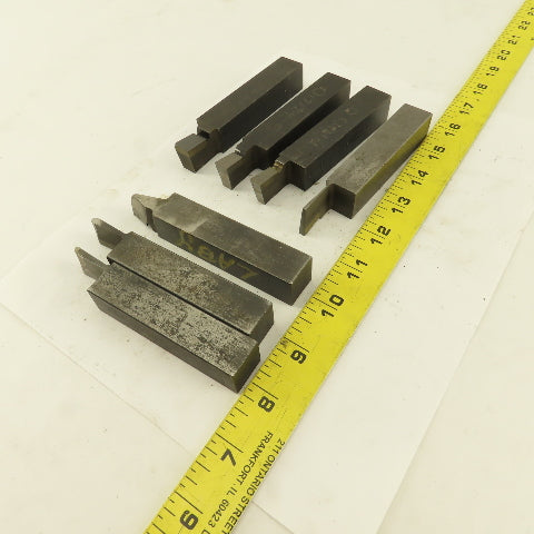 3/4" Square Shank Carbide Tip Turning Grooving Parting Bits Lot Of 7