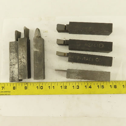 3/4" Square Shank Carbide Tip Turning Grooving Parting Bits Lot Of 7