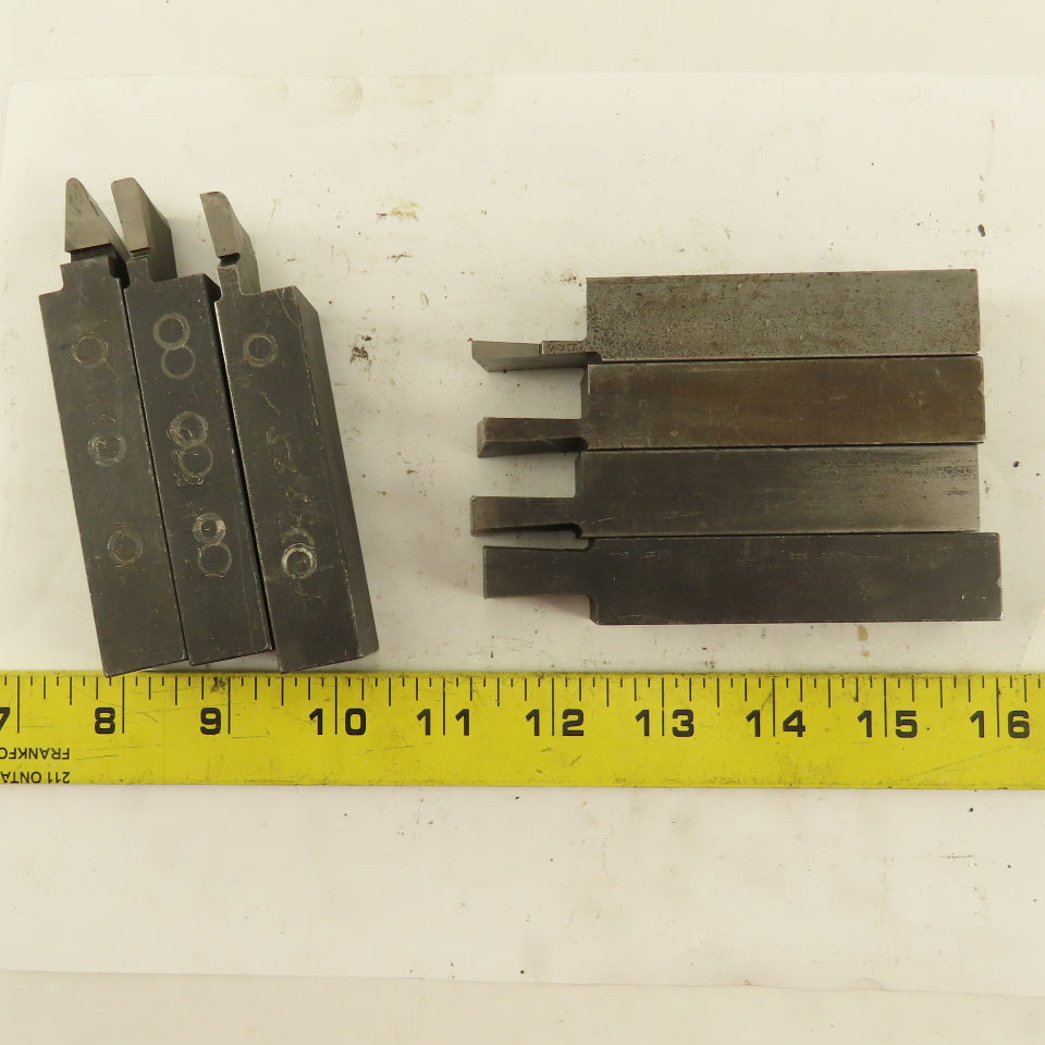 3/4" Square Shank Carbide Tip Turning Grooving Parting Bits Lot Of 7