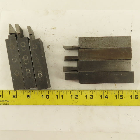 3/4" Square Shank Carbide Tip Turning Grooving Parting Bits Lot Of 7