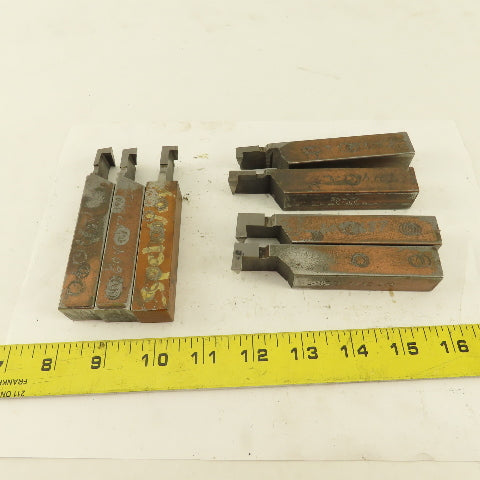 3/4" Square Shank HSS Carbide Tip Internal Grooving Tool Bit Assortment Lot Of 7