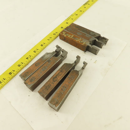3/4" Square Shank HSS Carbide Tip Internal Grooving Tool Bit Assortment Lot Of 7