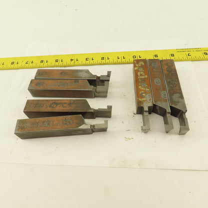 3/4" Square Shank HSS Carbide Tip Internal Grooving Tool Bit Assortment Lot Of 7
