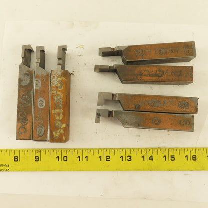 3/4" Square Shank HSS Carbide Tip Internal Grooving Tool Bit Assortment Lot Of 7