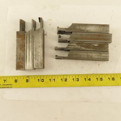 3/4" Square Shank HSS Carbide Tip Internal Grooving Tool Bit Assortment Lot Of 7